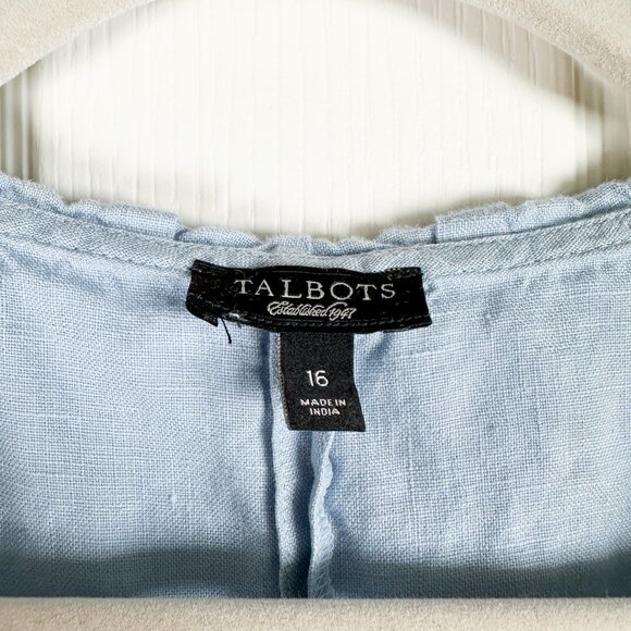 Talbots Light Blue Ruffle Dress - Picture 4 of 7